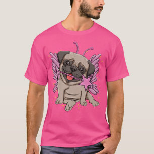 Camiseta Perro de pug, princesa, perro de pug de hadas