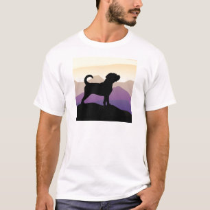 Camiseta Perro de Puggle de las montañas púrpuras
