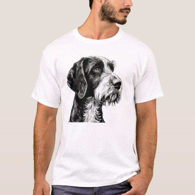 Camiseta Perro de puntero con cable alemán (Anverso)