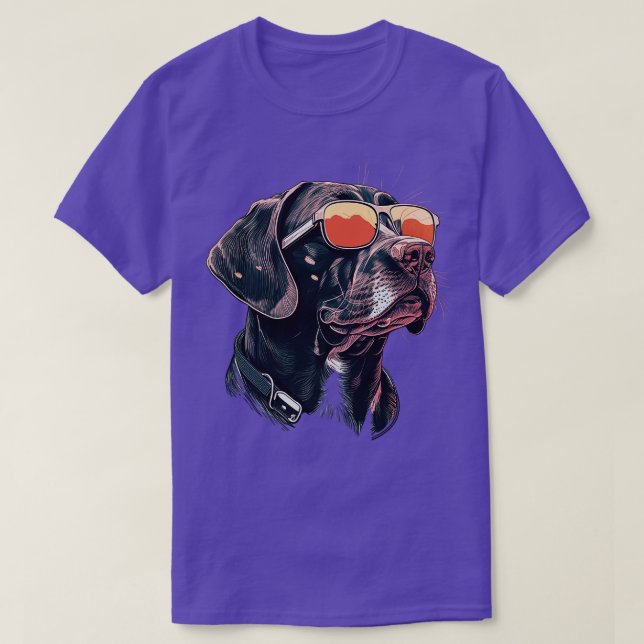 Camiseta Perro de puntero con gafas de sol 3 (Diseño del anverso)