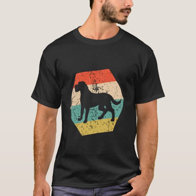 Camiseta Perro de raza Irish Wolfhound Hexágono angustiado  (Anverso)