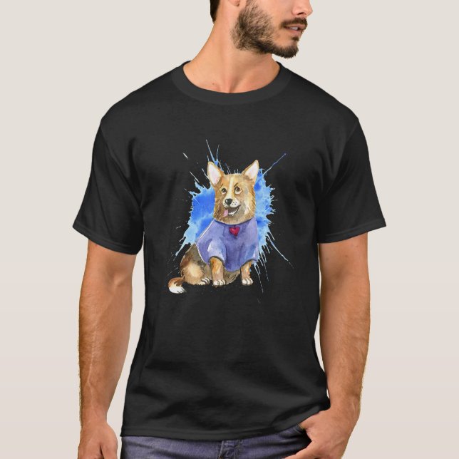 Camiseta Perro de raza Welsh Corgi Pembroke (Anverso)