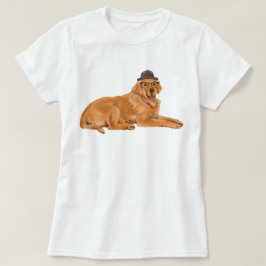 Camiseta Perro de recuperación dorada pintado a mano