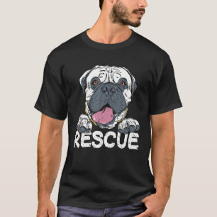 Camiseta Perro de rescate Adopte un Rescate Perro Rastroso