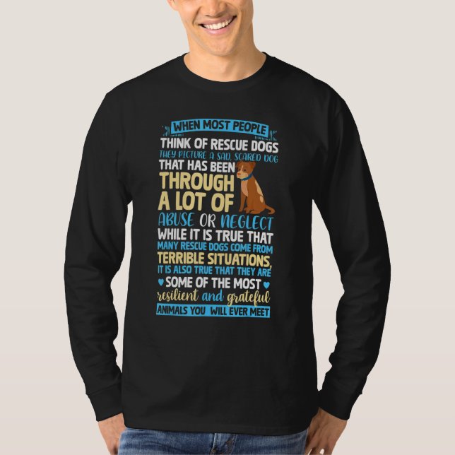 Camiseta Perro de Rescate Animal Adopta Un Perro (Anverso)