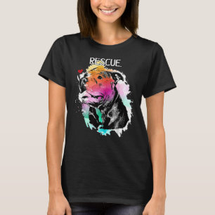 Camiseta Perro de rescate de Pitbull Adopta a la Madre de l