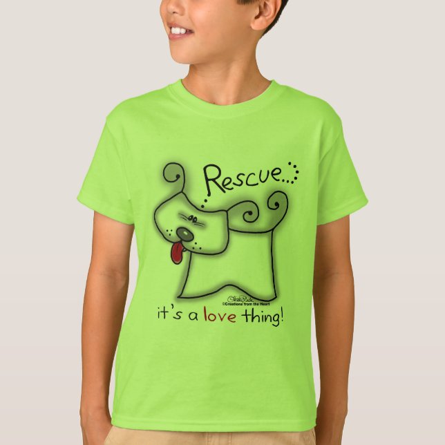 Camiseta Perro de rescate... Es cosa de amor (Anverso)