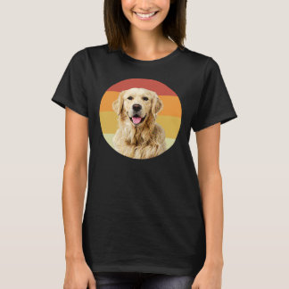 Camiseta Perro de rostro retro de la cosecha de oro