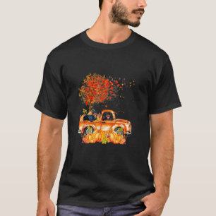 Camiseta Perro De Rottweiler Cute En Camión De Calabazas En