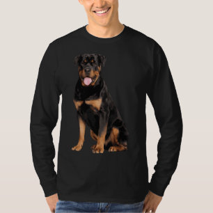 Camiseta Perro de Rottweiler Cute Realista