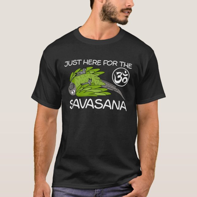Camiseta Perro de sabana de yoga Dusky con cabeza de Conure (Anverso)