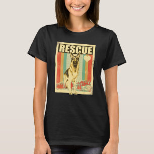 Camiseta Perro de salvamento vintage Pastor alemán