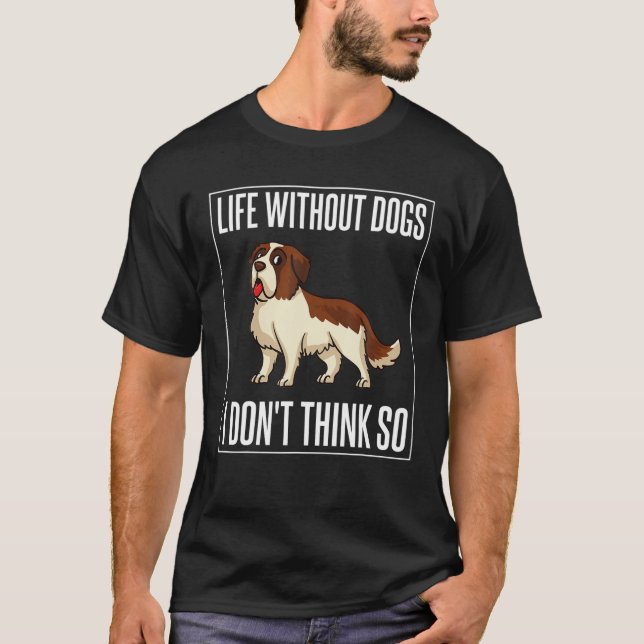 Camiseta Perro de San Bernardo Cachorros Dueño (Anverso)