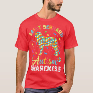 Camiseta Perro De San Bernardo Para La Conciencia Del Autis