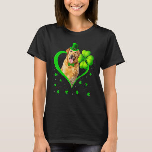 Camiseta Perro de San Patricio Cachorro Divertido Golden Re