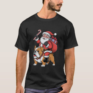 Camiseta Perro de Santa con Navidades de caña de caramelo R