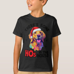 Camiseta Perro de Santa Golden Retriever hay algunos hos en