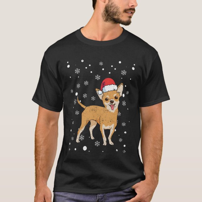 Camiseta Perro de Santa hat Chihuahua Chiwawa (Anverso)