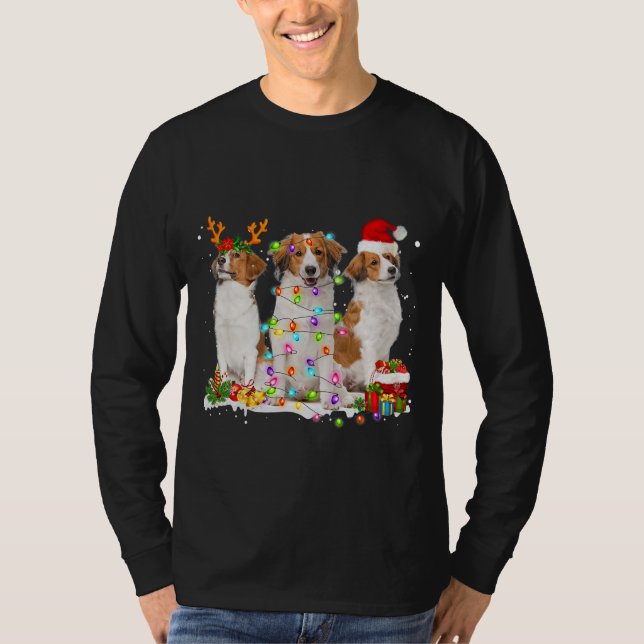 Camiseta Perro de Santa Kooikerhondje, magníficos renos (Anverso)