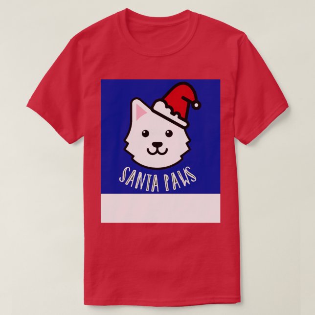 Camiseta Perro de Santa Paws TShirt (Diseño del anverso)