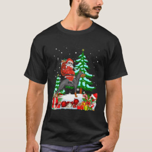 Camiseta Perro de Santa Riding Doberman Pinscher