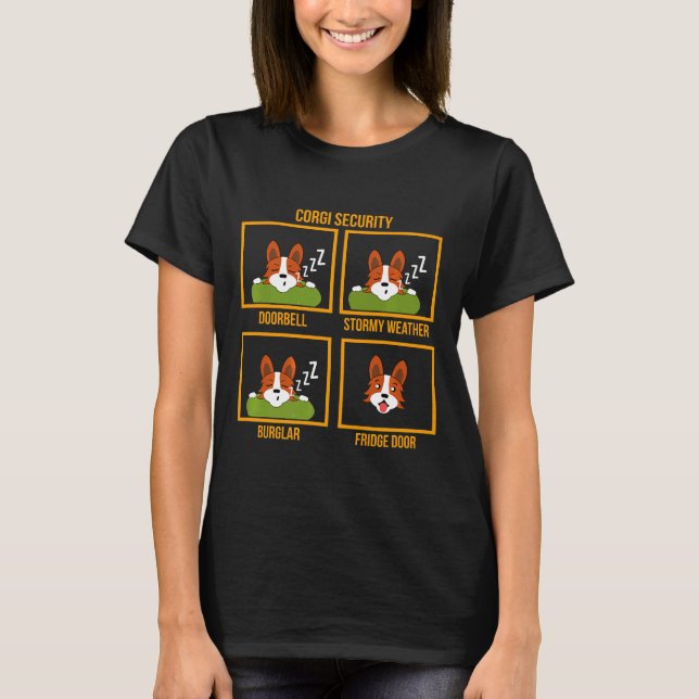 Camiseta Perro de seguridad vago Corgi T (Anverso)
