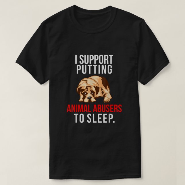 Camiseta Perro de sensibilización sobre el abuso animal apo (Diseño del anverso)