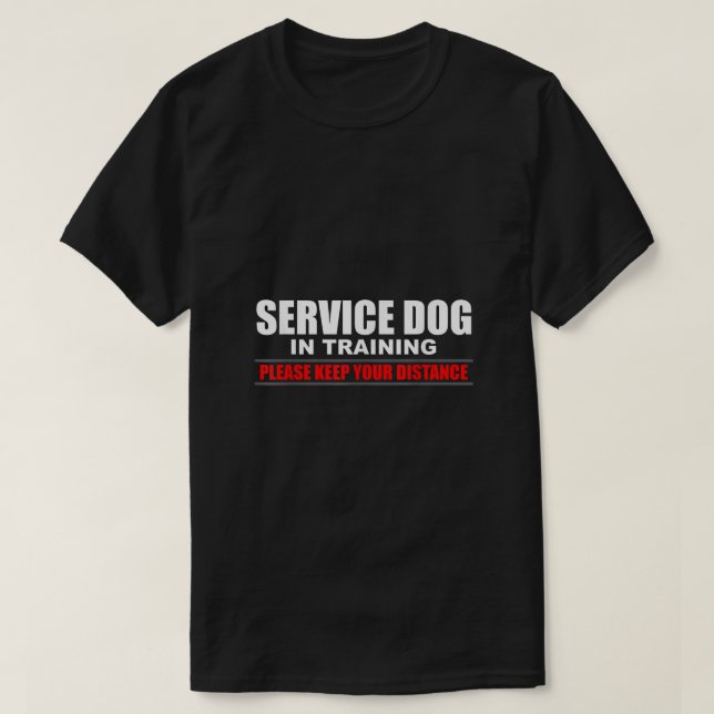 Camiseta Perro de servicio en la formación del manipulador  (Diseño del anverso)
