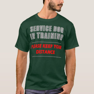 Camiseta Perro de servicio en la formación del manipulador 