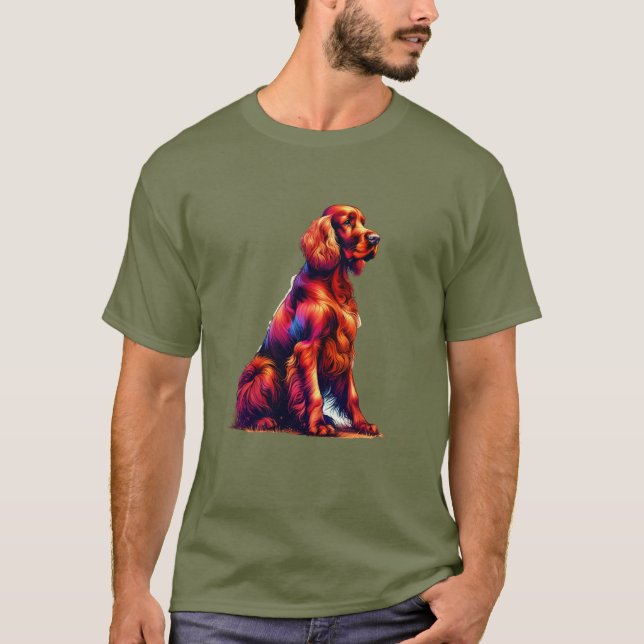Camiseta Perro de Setter Irlandés (Anverso)