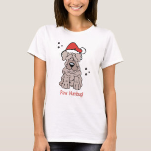 Camiseta Perro de Sharpei del navidad