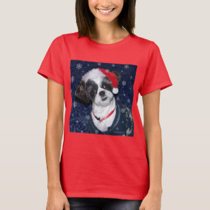 Camiseta Perro de Shih Tzu del navidad