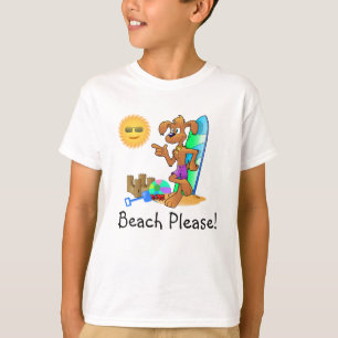 Camiseta Perro de surf en la playa
