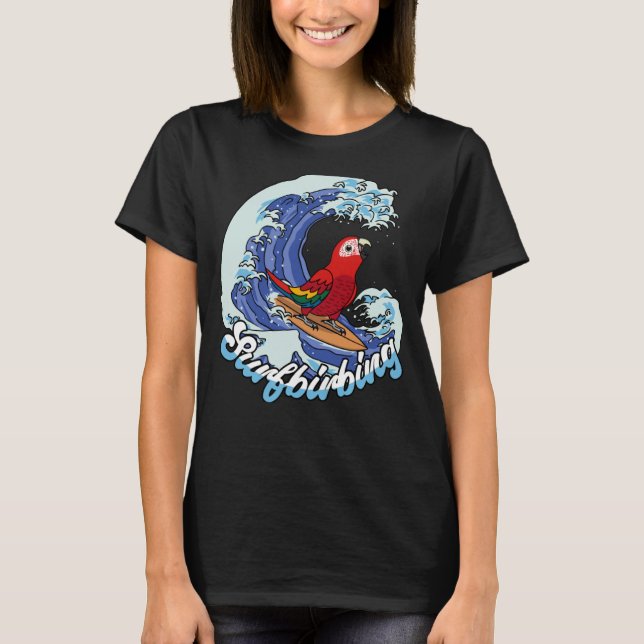 Camiseta Perro de Surfbiring I Scarlet Macaw (Anverso)