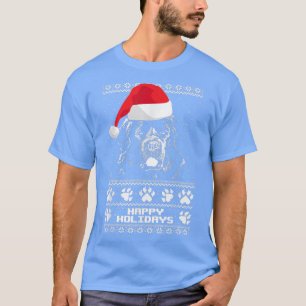 Camiseta Perro de Terranova Cute Felices Fiestas Navidades