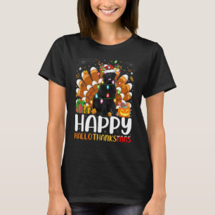 Camiseta Perro de Terranova Halloween Navidad Feliz Halloth