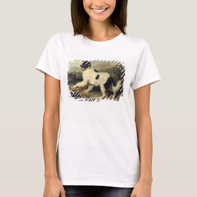 Camiseta Perro de Terranova llamado León, 1824 (aceite en l (Anverso)