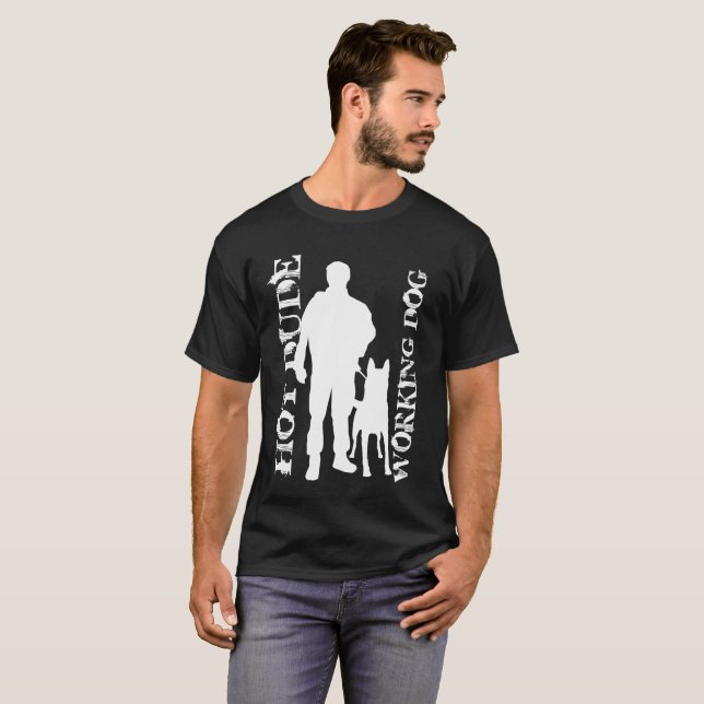 Camiseta Perro de trabajo caliente del tipo (Anverso completo)