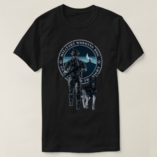 Camiseta Perro de trabajo militar y guardianes del manipula (Diseño del anverso)