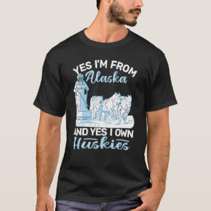 Camiseta perro de trineo carreras husky trineo hombres trin