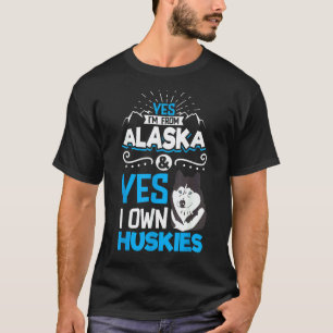 Camiseta perro de trineo husky de Alaska carreras y mushing