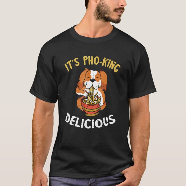 Camiseta Perro de un bollo de comida Deliciosa Sopa Pho Fid (Anverso)
