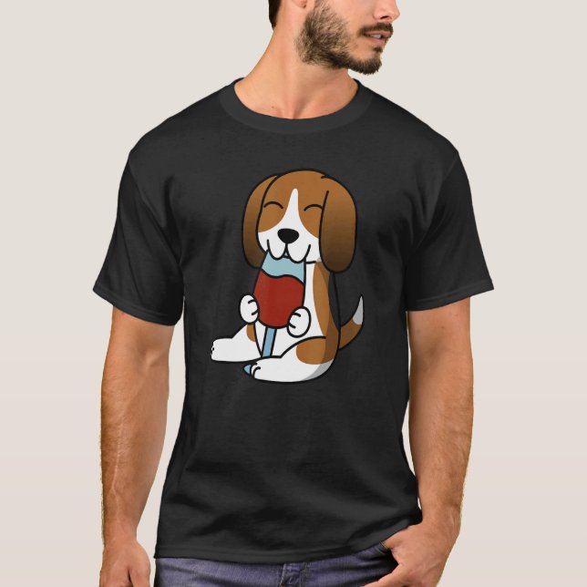 Camiseta Perro de vino bebebedor de lecho basset (Anverso)
