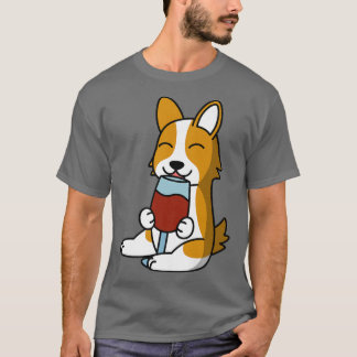 Camiseta Perro de vino de bebida Corgi284