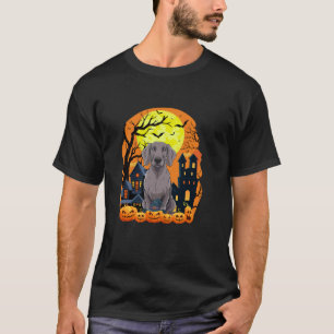 Camiseta Perro de Weimaraner con calabazas Funny Sasuy Hall