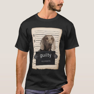 Camiseta Perro de Weimaraner Mug Asesinado Con Perro Malo