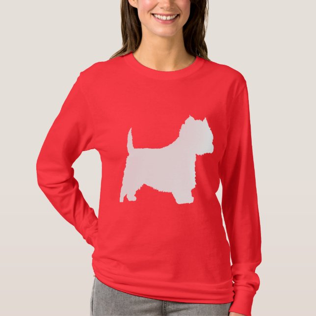 Camiseta Perro de Westie (blanco) (Anverso)