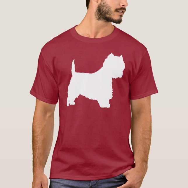 Camiseta Perro de Westie (blanco) (Anverso)