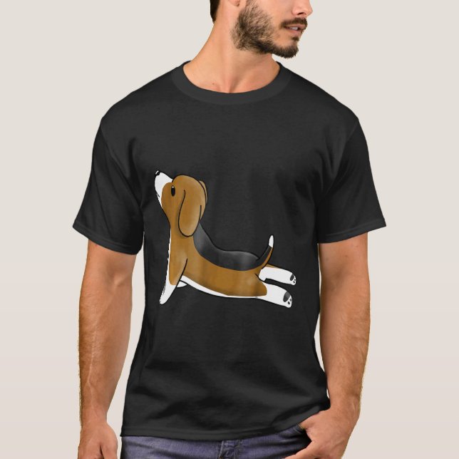 Camiseta Perro de yoga Beagle (Anverso)