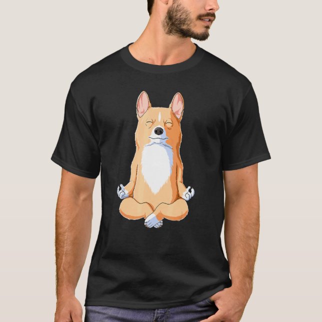 Camiseta Perro de Yoga Corgi (Anverso)